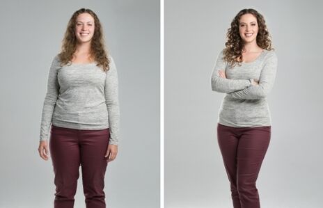 Before and after the protein diet